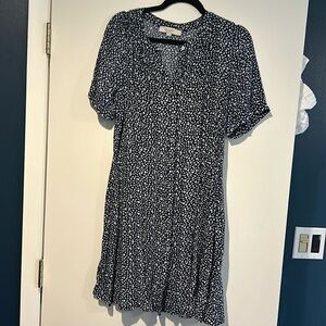90s button front mini dress